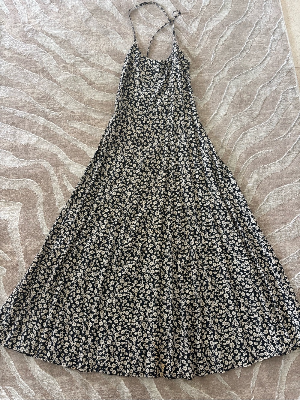 The Limted Vintage Y2K Black and White Floral Slip Dress